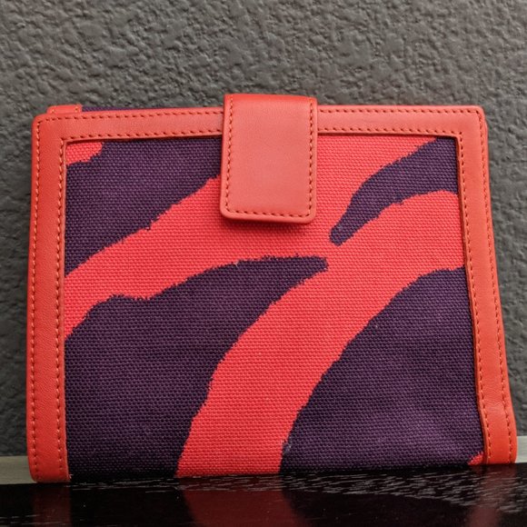 Calfskin and Zebra Fabric Wallet - Picture 2 of 4